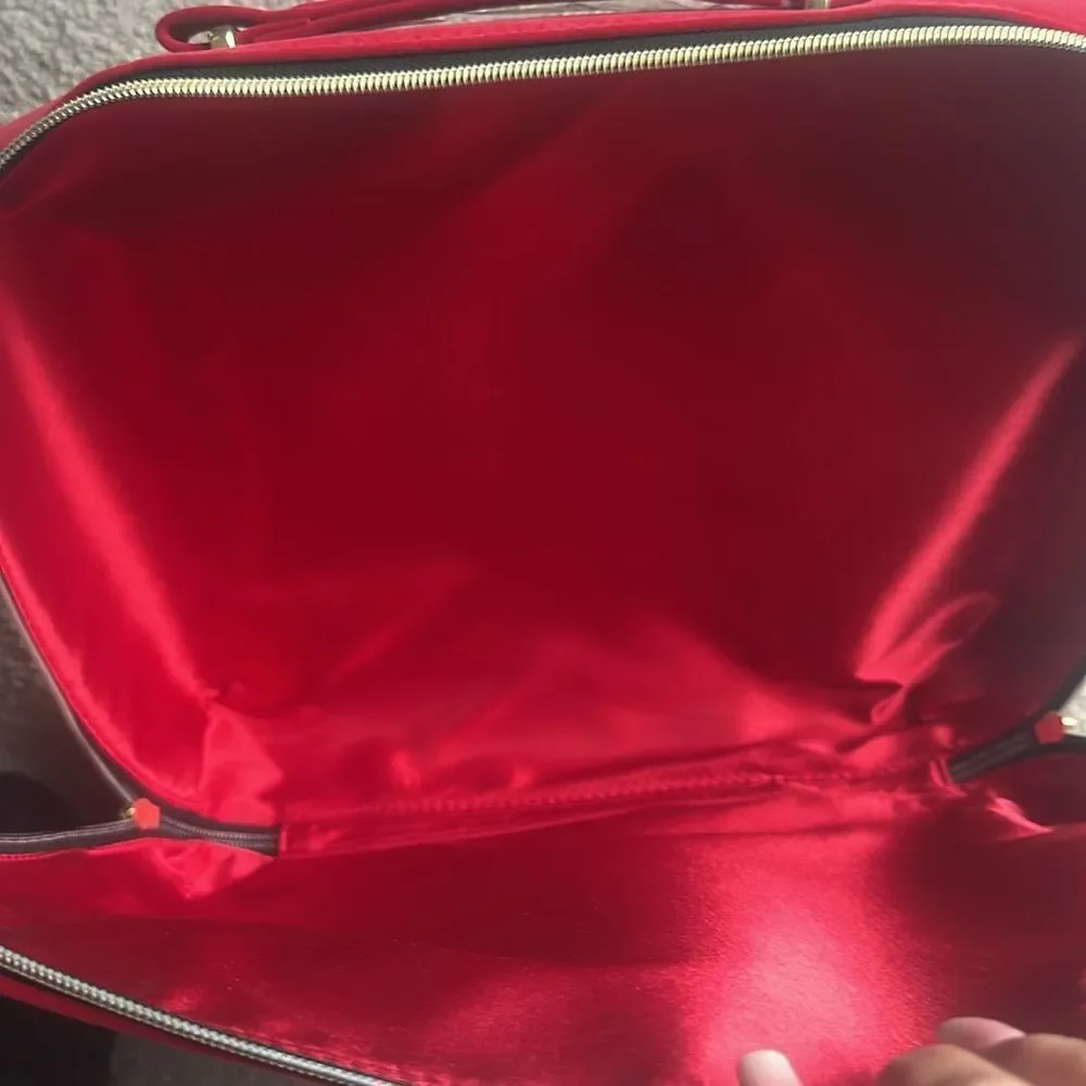Estée Lauder Elegant Red Bow Velvet Bag!